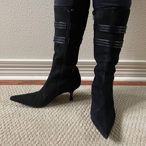 Via Spiga Black Suede Boots (8 US) - Picture 2 of 8